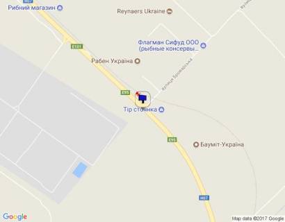 Білборд, Бігборд (Борд)  A у Калинівка, 6х3  с. Калинівка, траса М-01 "Київ-Чернігів-Нові Яриловичі", км 34+800 ліво, об'їзд м. Бровари, навпроти повороту на вул. Броварська та Рабен Україна, біля АЗС "Авантаж", за 350м до Бауміт-Україна схема