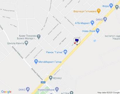 Билборд B в Гатном, 6х3  с. Гатне, траса М-05 Київ-Одеса, км 14+290 право, ринок рослин АГРОСВІТ, МЕГА МАРКЕТ ГАТНЕ, за 180м до АЗС SOCAR, за 230м до Нової Лінії та магазину АТБ, низ схема