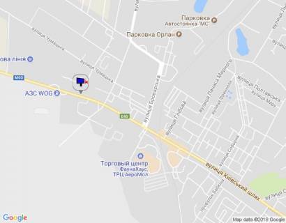 Билборд A в Борисполе, 6х3   м. Бориспіль, бориспільська траса, траса М-03 "Київ-Харків", км 34+920 ліво, вул. Київський шлях, 1, за 420м до магазину Епіцентр, за 120м до АЗС WOG, через 160м після повороту на вул. Чумацька та автобусної зупинки, через 500м після АЗС КЛО, схема