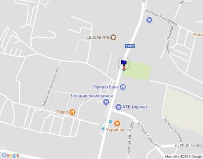 Билборд A в Василькове, 6х3  м. Васильків, вул. Декабристів, 192 (навпроти в'їзду в в/м 11)  схема