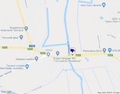 Білборд, Бігборд (Борд)  A у Ірпені, 6х3  м. Ірпінь, траса М-07 "Київ-Ковель", км 23+200 право, міст через р. Ірпінка, в'їзд у місто, за 375м до АЗС ОККО, через 400м після магазину АТБ, через 450м після магазину ФОРА, верх схема