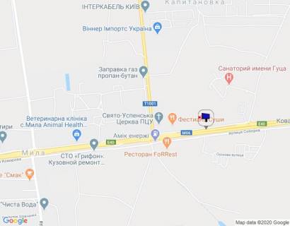 Білборд, Бігборд (Борд)  B у Капітанівке, 6х3  с. Капітанівка, траса М-06 "Київ-Чоп" (Житомир), км 24+400 право, через 420м після АЗС АМІС та повороту на Ворзель, через 280м після Мега Маркету схема