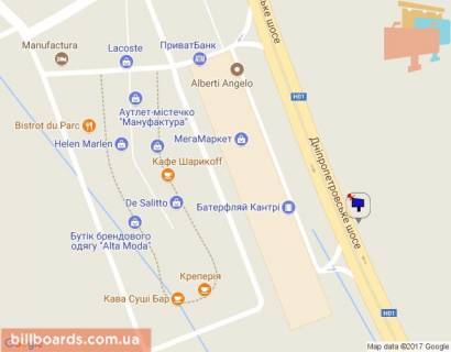 Билборд B в Ходосовке, 12х3  Дніпровське шосе, траса Н-01 "Київ-Знам'янка", км 23+950 ліво, через 300м після повороту на с. Ходосівку та АЗС UPG, навпроти ТЦ "МегаМаркет", правий схема