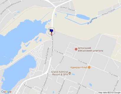 Білборд, Бігборд (Борд)  B у Ірпені м. Ірпінь, вул. Гостомельське шосе схема