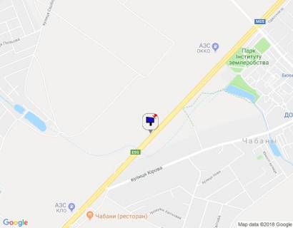 Билборд A в Чабаны, 6х3  с. Чабани, траса М-05 Київ-Одеса, км 16+090 право, навпроти АЗС UPG, через 710м після АЗС ОККО, за 240м до АЗС Marshal, низ схема