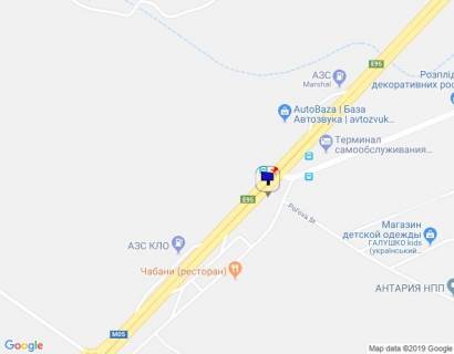 Білборд, Бігборд (Борд)  B у Чабани, 6х3  с. Чабани, траса М-05 Київ-Одеса, км 16+650 ліво, поворот на вул. Кірова, через 135м після автобусної зупинки та 190м після заїзду на  АЗС Marshal, за 140м до АЗС КЛО, верх схема