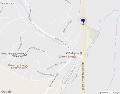 Билборд B в Лесниках (Тернопольской обл), 6х3  Дніпровське шосе, траса Н-01 "Київ-Знам'янка", км 20+350 право, через 200м після повороту на с. Лісники, верх  схема