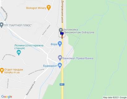 Білборд, Бігборд (Борд)  B у с. Лісники, 6х3  Дніпровське шосе, траса Н-01 "Київ-Знам'янка", км 20+450 право, через 350м після повороту на с. Лісники, низ схема