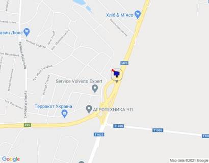 Билборд C в Глевахе, 6х3  смт. Глеваха, траса М-05 Київ-Одеса, км 26+150 право, біля розв'язка на м. Васильків (Рославичі), виїзд з Василькова на Одеську трасу в бік Умані схема