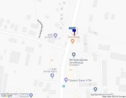 Билборд A в Василькове м. Васильків, вул. Декабристів, 64, навпроти АЗС GLUSCO схема