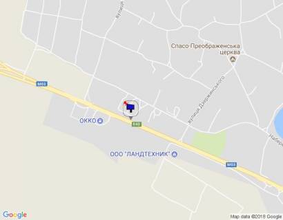 Билборд B в Иванков, 6х3  с. Іванків, харківська траса, траса М-03 "Київ-Харків", км 45+500 ліво, за КПП ДАІ м. Бориспіль, через 150м після АЗС ОККО, за 400м до повороту на вул. Дзержинського схема