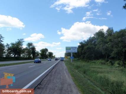 Білборд, Бігборд (Борд)  A у Київських трасах, 6х3  траса М-05 Київ-Одеса, км 78+050 право, за 840м до КПП ДАІ Біла Церква, за 270м до повороту на с. Терезино схема