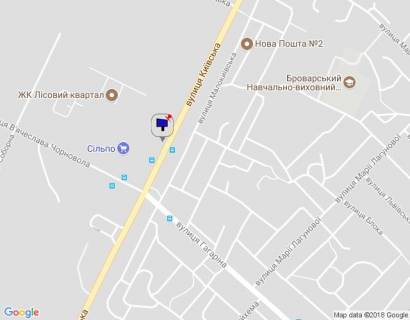 Білборд, Бігборд (Борд)  A у Бровари м. Бровари, вул. Київська, 241 (навпроти будинку 296), за 125м до перехрестя з вул. Гагаріна та вул. В'ячеслава Чорновола, біля магазину Сільпо та навпроти автобусної зупинки схема