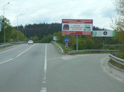 Билборд A в Обухове, 6х3  м. Обухів, початок вул. Промислова, міст через трасу Н-01 "Київ-Знам'янка", на розі доріг на вул. Київська та повороту на Київ фото 1