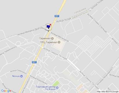 Білборд, Бігборд (Борд)  A у Бровари м. Бровари, вул. Київська, розвилка з вул. Металургів, навпроти ТРЦ Термінал, через 60м після кафе "У лісі", за 100м до АЗС КЛО схема