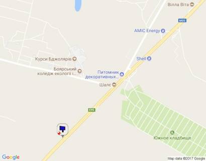 Билборд B в с. Вита-Почтовая, 6х3  c. Віта-Поштова, траса М-05 Київ-Одеса, км 22+720 право, за 680м до повороту на Боярку схема