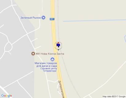 Білборд, Бігборд (Борд)  B у Ходосівці, 6х3  Дніпровське шосе, траса Н-01 "Київ-Знам'янка", км 23+100 ліво, за 460м до повороту на Ходосівку та АЗС UPG, садовий центр "Інтерфлора", Мега Маркет, через 270м після "Зелений ринок", через 600м після АЗС ОККО схема