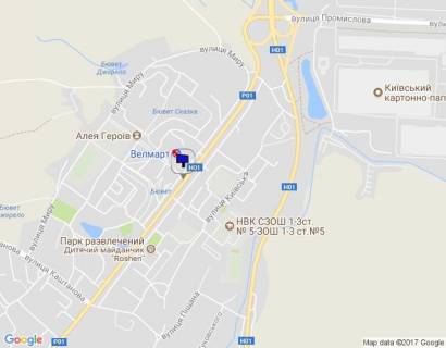 Білборд, Бігборд (Борд)  C у Обухові м. Обухів, вул..Київська, 117  (автозупинка  "Піщана") схема