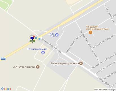 Білборд, Бігборд (Борд)  B у Бучі м. Буча, траса М-07, км 30+150 ліво, вул. Нове Шосе, перехрестя з вул. Депутатська, ЖК "Варшавський", ЖК "Буча-Квартал" схема