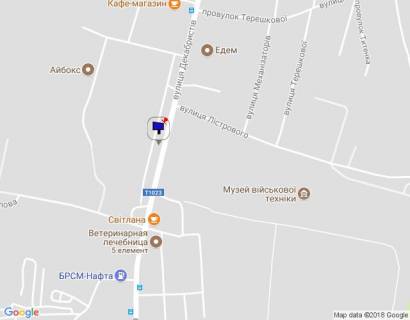 Билборд A в Василькове, 6х3  м. Васильків, вул. Декабристів, 69 схема