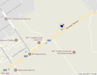 Билборд A в Софиевской Борщаговке, 6х3  с. Софіївська Борщагівка, траса Р-04 "Київ-Бишів-Звенигородка", км 2+650 право, вул. Соборна (Леніна), за 300м до ЖК "Софія Клубний", за 450м до ЖК "Софіївський квартал" та ЖК "Софія" схема