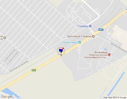 Білборд, Бігборд (Борд)  B у смт. Глеваха смт. Глеваха, траса М-05 Київ-Одеса, км 29+280 ліво, через 280м після повороту на вул. Вокзальна та АЗС КЛО схема