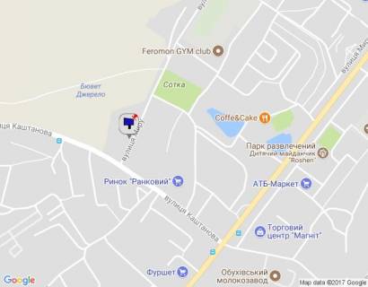 Білборд, Бігборд (Борд)  A у Обухові м. Обухів, вул.. Миру, 16 (перед  Державною податковою інспекцією Обухівського району) схема