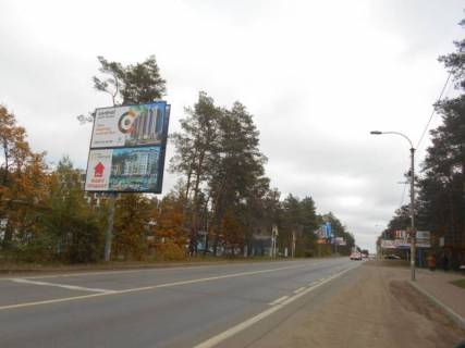 Билборд B в Буче м. Буча, траса М-07, км 25+300 право, вул. Шевченка, на перехресті (світлофорі), заїзд до ЖК "Парк Таун", ЖК "На Прорізній", верх фото 1