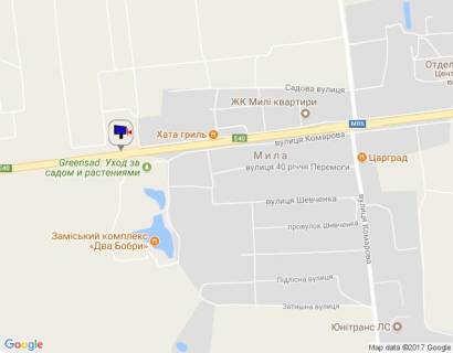 Билборд A в Київських трасах, 6х3  с. Мила, траса М-06 "Київ-Чоп" (Житомир), км 26+700 право, за 650м перед  АЗС GLUSCO, навпроти ресторану "Два бобра" схема