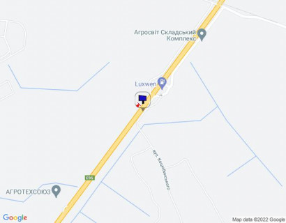 Билборд A в Калиновке, 6х3  смт. Калинівка, траса М-05 Київ-Одеса, км 34+020 ліво, заїзд на АЗС LUXWEN схема