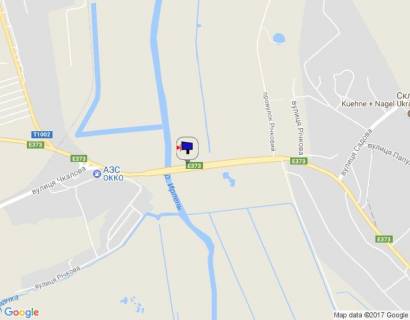 Билборд B в Ирпене м. Ірпінь, траса М-07, км 23+150 право, міст через р. Ірпінка, виїзд з міста, 425м після АЗС ОККО схема