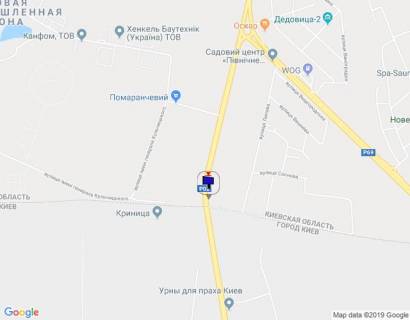 Билборд B в Вышгороде, 6х3  Траса Р-02 "Київ-Іванків-Овруч", км 18+800 право, виїзд з м. Вишгород в напрямку площі Шевченка, Кільцевої дороги м. Київ схема