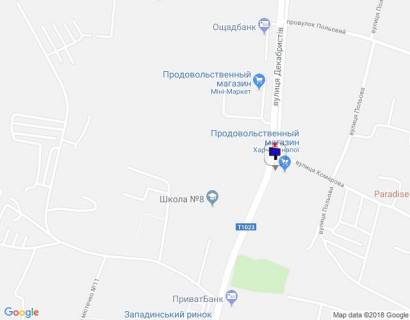 Билборд B в Василькове м. Васильків, вул. Дерабристів, навпроти 145 схема