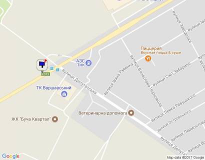 Білборд, Бігборд (Борд)  A у Бучі м. Буча, траса М-07, км 30+150 право, вул. Нове Шосе, перехрестя з вул. Депутатська, за ТЦ Модуль, навпроти ЖК "Варшавський", ЖК "Буча-Квартал" схема