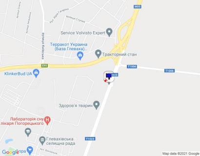 Билборд B в Глевахе, 6х3  м. Васильків, Т-1023, км 2+960 право, виїзд з м. Васильків, розворот на Рославичі, за 100м до зупинки "Польова", перед розв'язкою Київ-Васильків, через 1.1км після поворту на вул. Вокзальна та смт. Глеваха схема