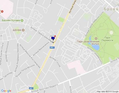 Билборд A в Бровары м. Бровари, вул. Київська, 217, перехрестя з вул. Тараса Шевченка, біля автобусної зупинки схема