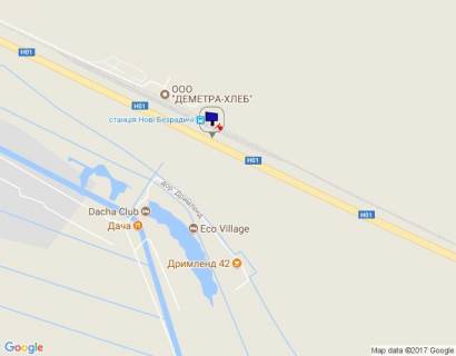 Билборд A в Київських трасах, 6х3  Дніпровське шосе, траса Н-01 "Київ-Знам'янка", км 36+250 ліво, за 100м до з/д станції "Нові Безрадичі" схема