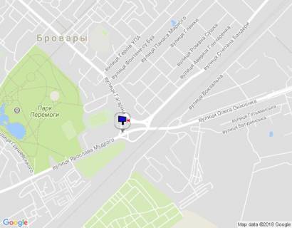 Білборд, Бігборд (Борд)  A у Бровари м. Бровари, вул. Ярослава Мудрого, біля мосту, розв'язка з вул. Степана Бандери, вул. Гагаріна, вул. Олега Онікієнка, за 60м до автобусної зупинки та за 140м до АЗС КЛО схема