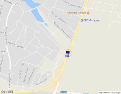 Білборд, Бігборд (Борд)  A у Глевасі, 6х3  смт. Глеваха, траса М-05 Київ-Одеса, км 26+030 ліво, біля розв'язки на м. Васильків, за 55м до автобусної зупинки схема