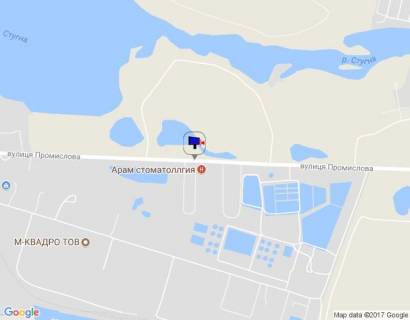 Билборд A в Обухове м. Обухів, вул.Промислова, 16, на зупинці громадськогг транспорту "ВАТ Автомобіліст", навпроти логістичного комплексу Rhenus Logistics схема