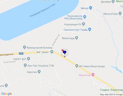 Білборд, Бігборд (Борд)  B у Вишгороді, 6х3  м. Вишгород, вул. Шолуденка, підйом з м. Вишгород на с. Нові Петрівці, через 250м після ЖК "Зеніт" та повороту на вул. Ватутіна до ЖК "Зірковий" та ЖК "Start Life", за 250м до ЖК "Зірка Вишгороду" схема