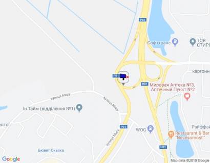 Билборд C в Обухове, 6х3  м. Обухів, вул. Київська, в'їзд в м. Обухів з м. Києва, Українки схема