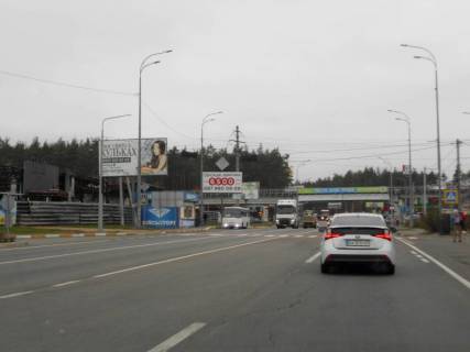 Білборд, Бігборд (Борд)  B у Гостомелі, 6х3  м. Ірпінь-м. Гостомель, вул. Свято- Покровська (навпроти №20-А) - вул. Шевченка, траса М-07, км 23+650 ліво, перед Гостомельським кільцем, біля Сіті Маркету, зупинка Фото 1