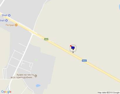 Билборд B в Березане, 6х3  м. Березань, харківська траса, траса М-03 "Київ-Харків", км 77+410 ліво, КПП ДАІ Березань схема