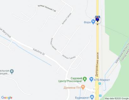 Билборд A в Лесниках (Тернопольской обл), 6х3  Дніпровське шосе, траса Н-01 "Київ-Знам'янка", км 20+350 право, за 200м до повороту на с. Лісники, низ схема