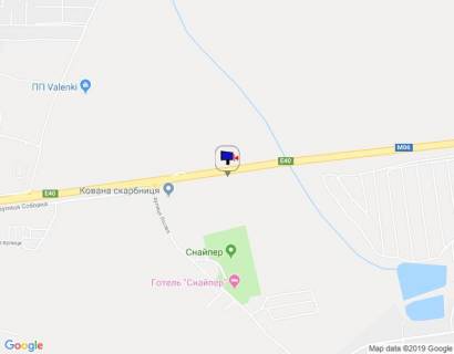 Билборд B в Капітанівке, 6х3  с. Капітанівка, траса М-06 "Київ-Чоп" (Житомир), км 23+300 ліво, за поворотом на базу "Снайпер" схема