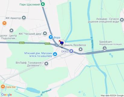 Билборд A в Гостомеле, 6х3  м. Гостомель-м. Ірпінь, вул. Шевченка-вул. Свято- Покровська (навпроти №22-А), траса М-07, км 23+700 ліво, перед Ірпінським кільцем, біля Сіті Маркету, зупинка схема