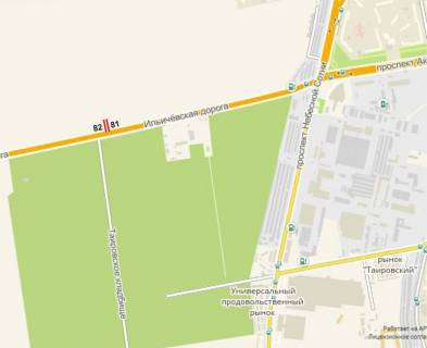 Билборд A в Одессе, 3х6  Одеса-Чорноморськ (9+900)_4  в місто (В) схема