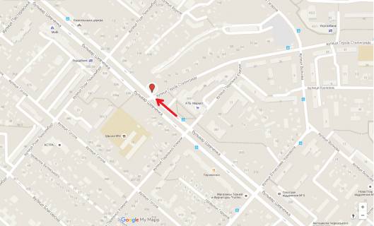 Білборд, Бігборд (Борд)  A у Черкасах, 3в*6ш  бул. Шевченка - вул. Припортова (в центр) схема