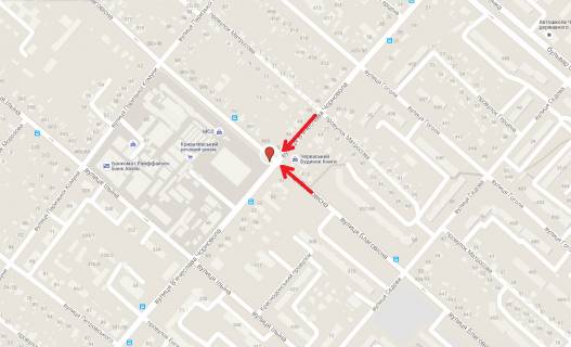 Билборд A в Черкассах, 3в*6ш  вул. Чорновола - вул. Благовісна схема